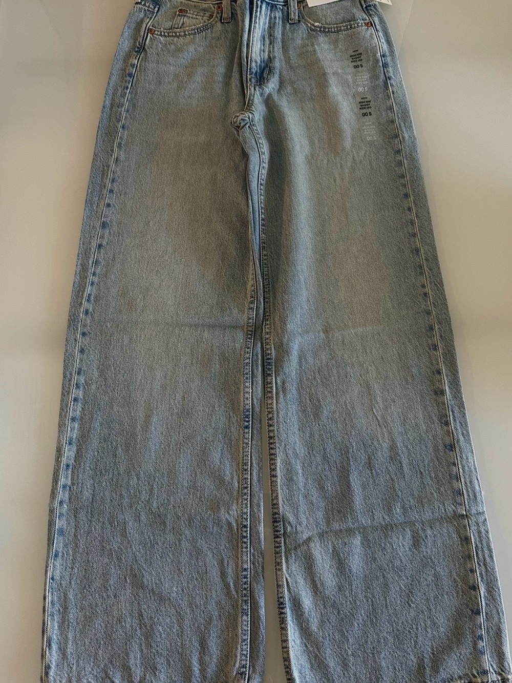 Aeropostale High Rise Baggy Wide Leg Jeans 00 Short NWT